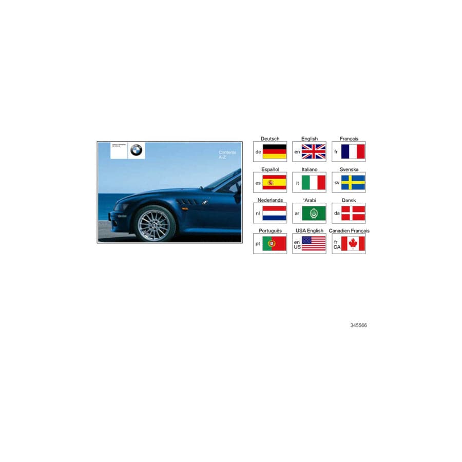 Genuine BMW 01410002078 E36 Owner'S Handbook Z3)