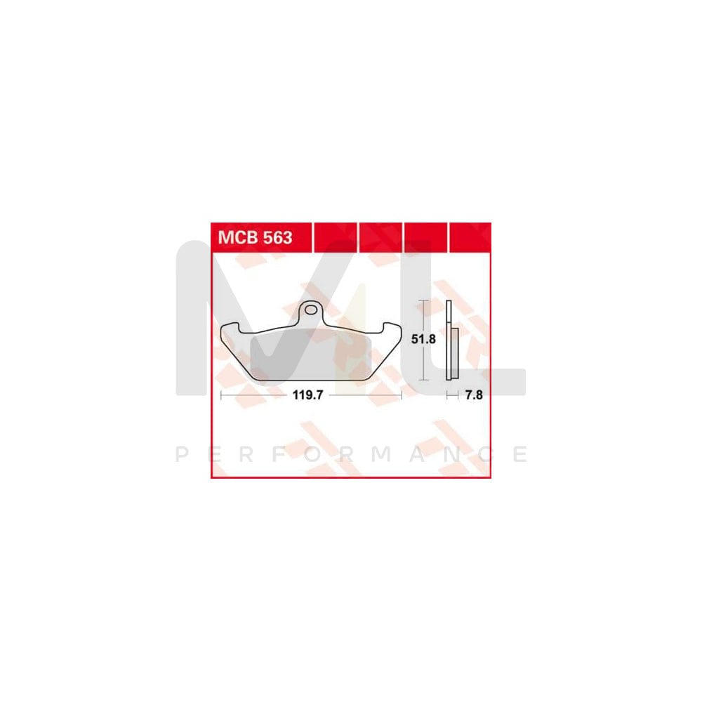 TRW Organic Allround Mcb563 Brake Pad Set