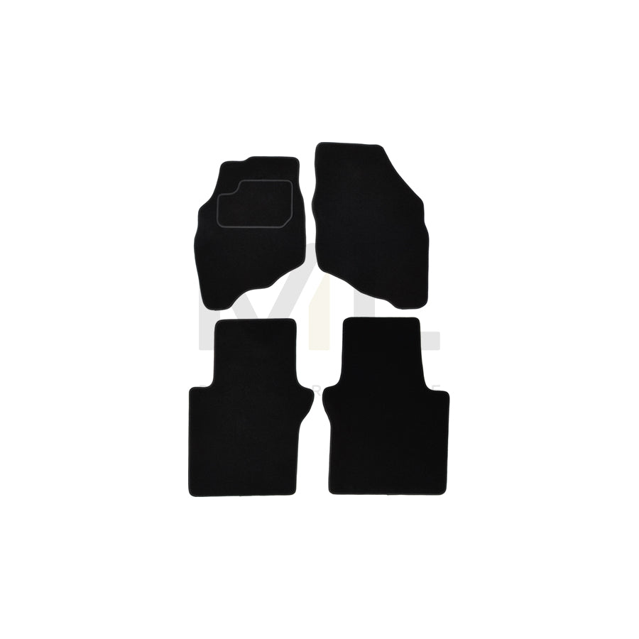 CUSTOPOL Tailored 122325 Floor mat set Textile, Front and Rear, Quantity: 4, Black
