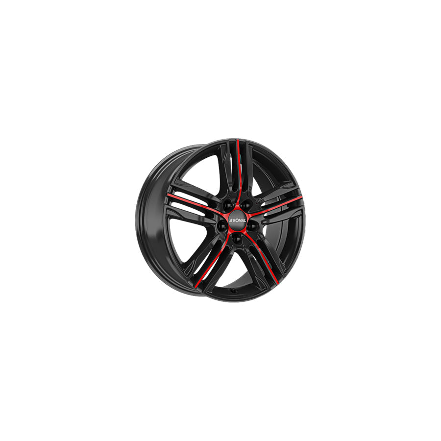 Ronal R57 MCR 7.5x17 ET45 57R7755.05X/MCR Jetblack-Red Spoke Wheel