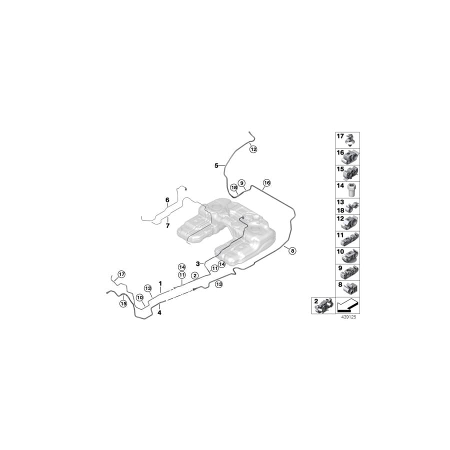 Genuine BMW 16127201616 F15 E72 Scavenge Air Line (Inc. X5 40eX & Hybrid X6)