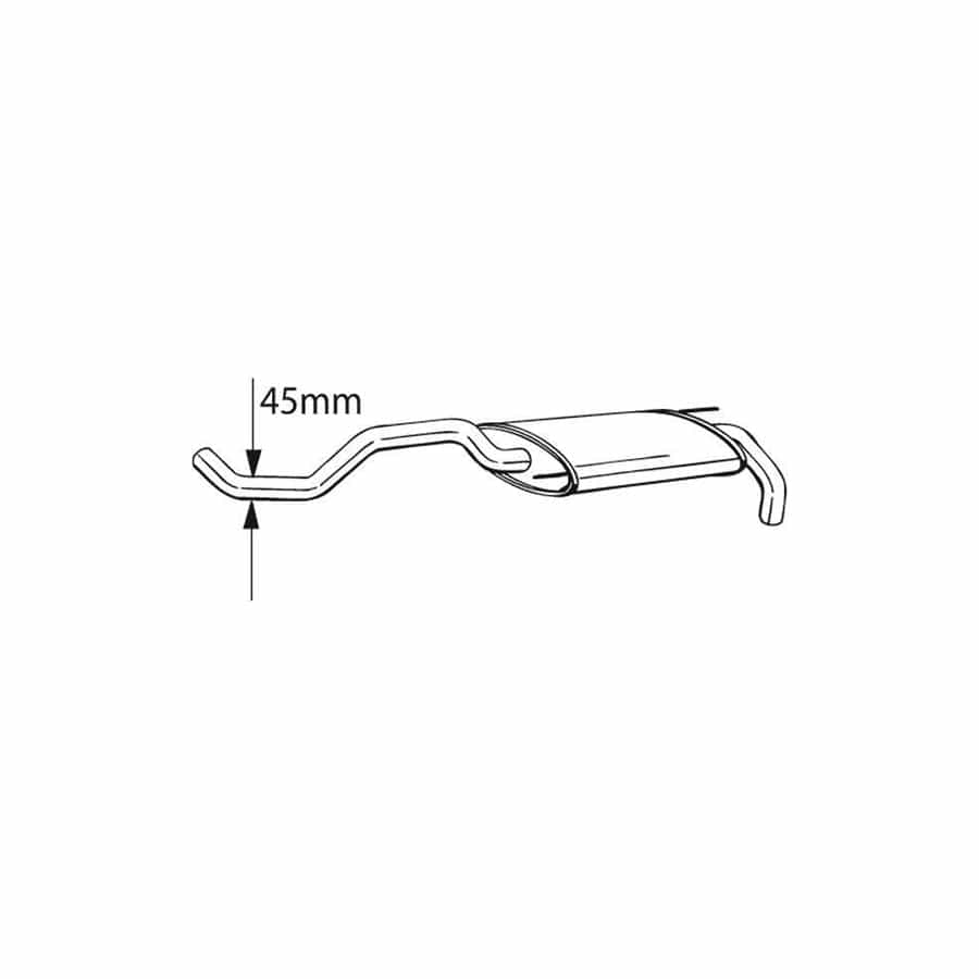 Bosal 233-245 Middle Silencer for VW Golf III Estate (1H5)