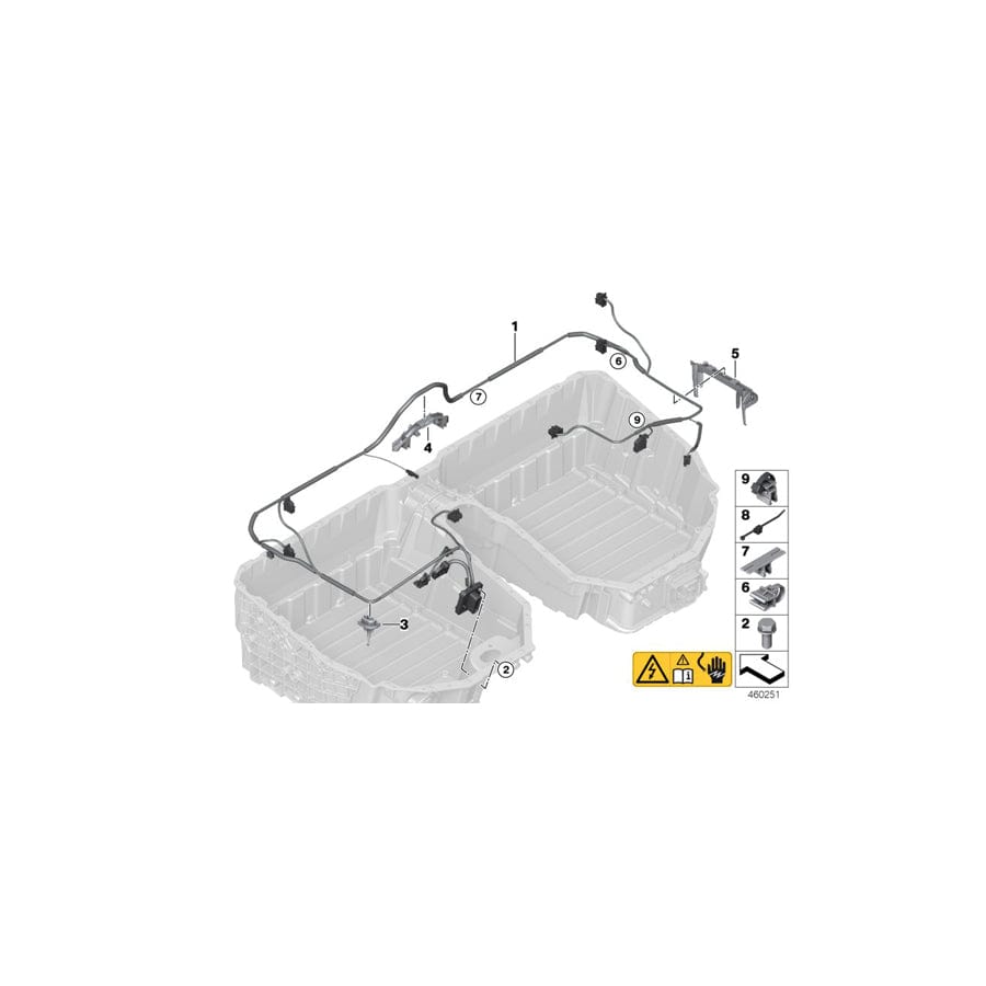 Genuine BMW 61278740602 G11 G30 G12 Csc/Communications Wiring Harness (Inc. 740Le, 740LeX & 740e)