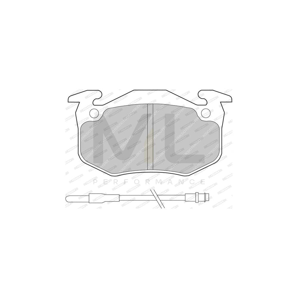Ferodo FDB537 Brake Pad Set Not Prepared for Wear Indicator