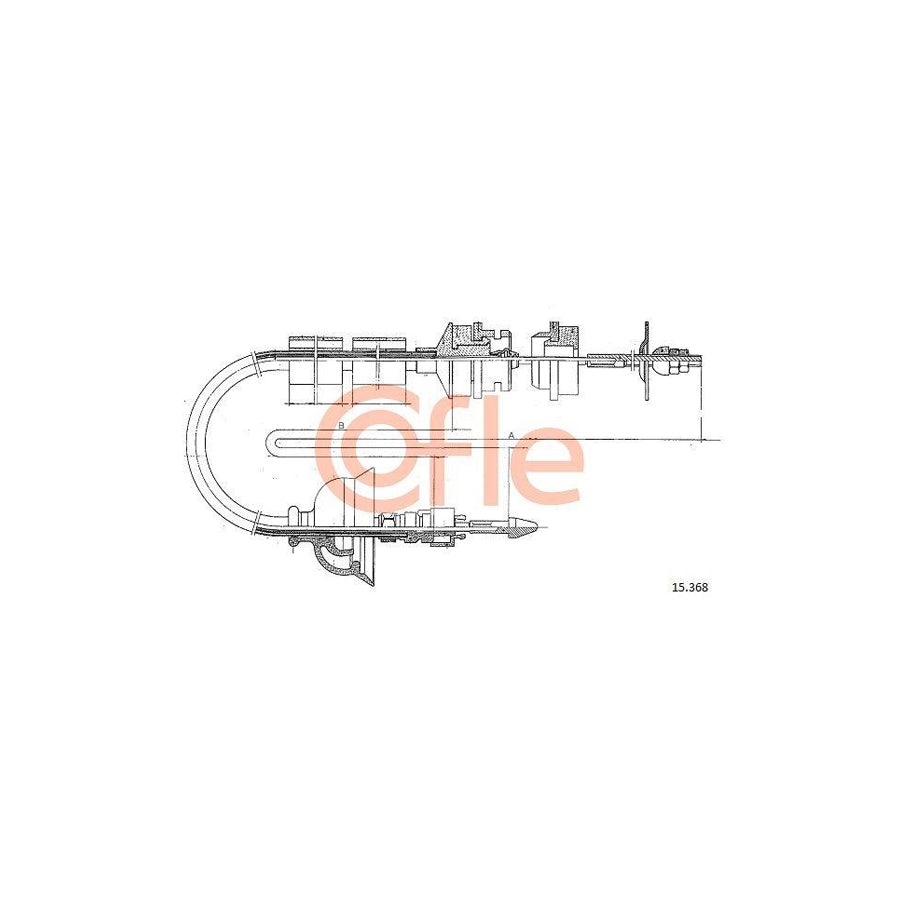 Cofle 15.368 Clutch Cable for Peugeot 405