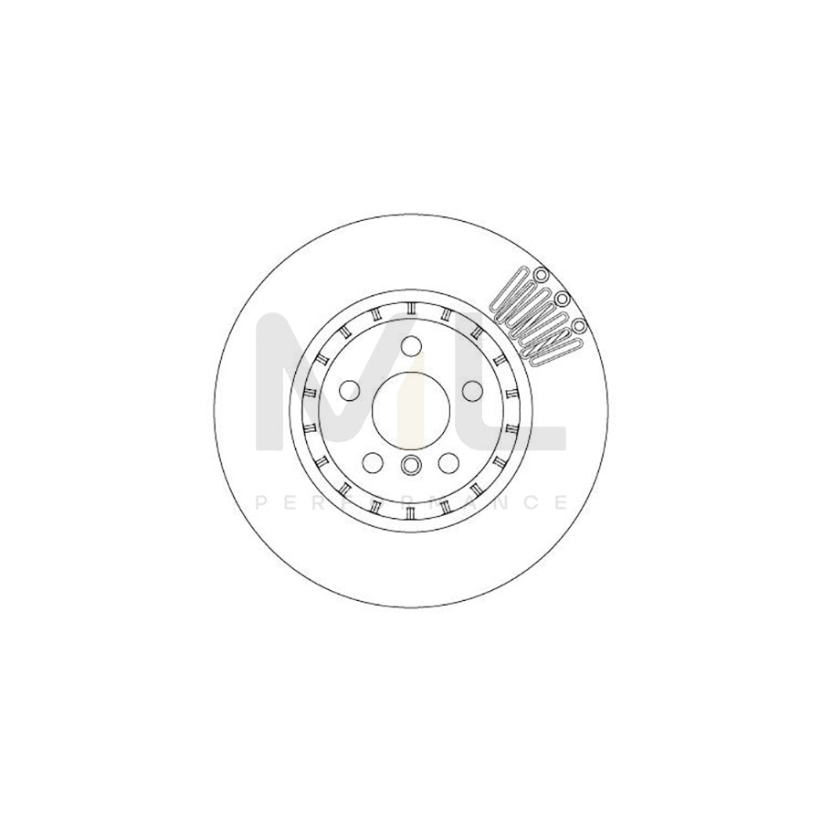 TRW DF6892S Brake Disc Two-piece brake disc, Vented, Painted, High-carbon - 1 piece