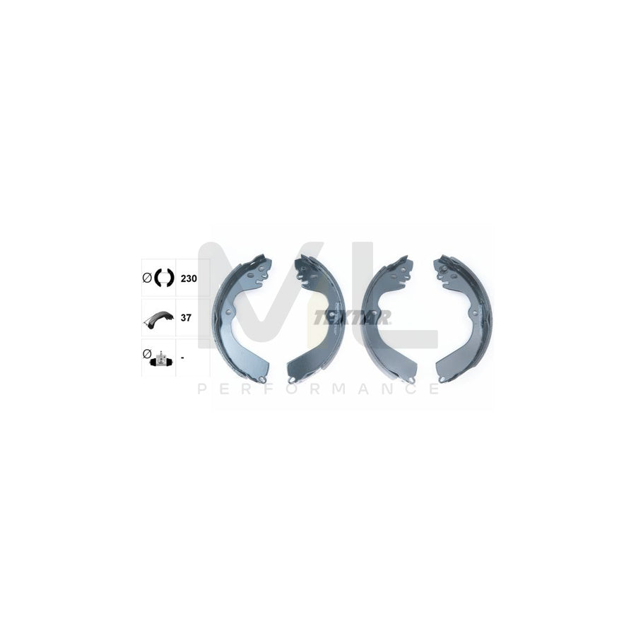 TEXTAR 91078400 Brake Shoe Set without handbrake lever