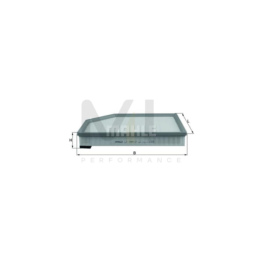 MAHLE ORIGINAL LX 1591/2 Air Filter Filter Insert | ML Performance Car Parts