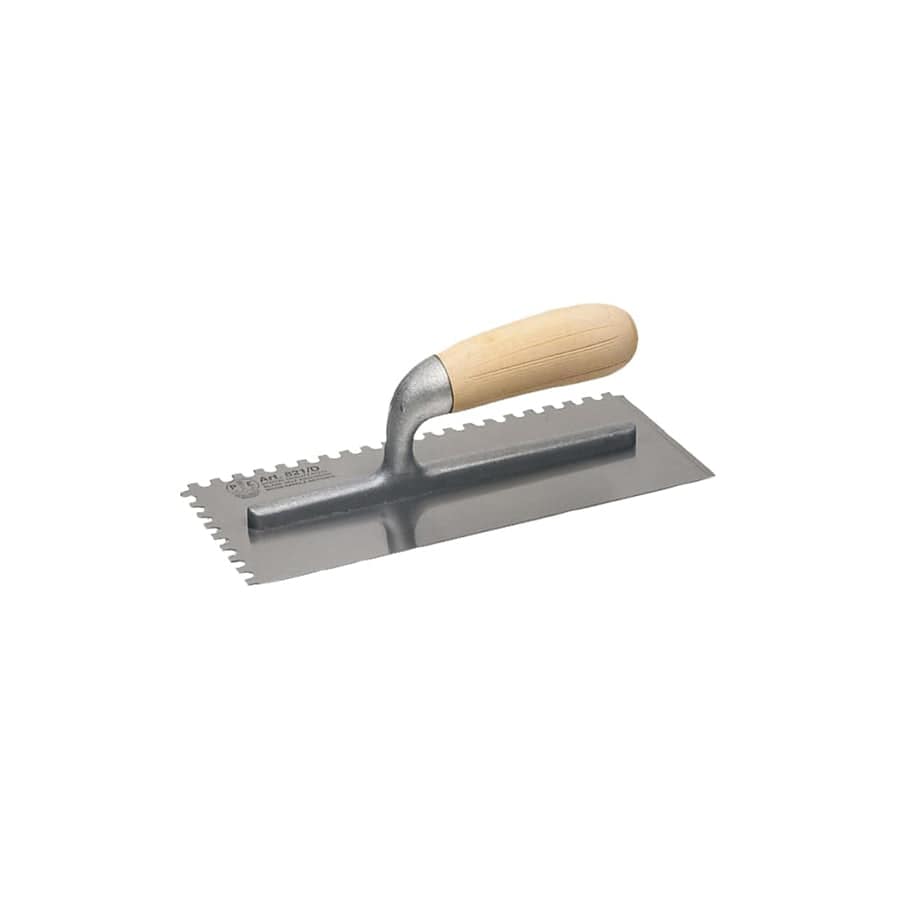 Faithfull FAI822 822 Adhesive Trowel Serrated Edge 6mm Wooden Handle 11 x 4.3/4in