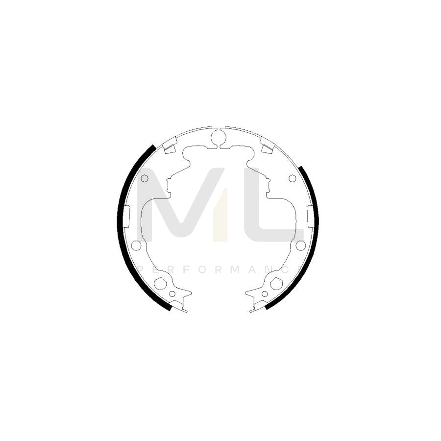 HELLA 8DB 355 002-371 Brake Shoe Set without handbrake lever | ML Performance Car Parts