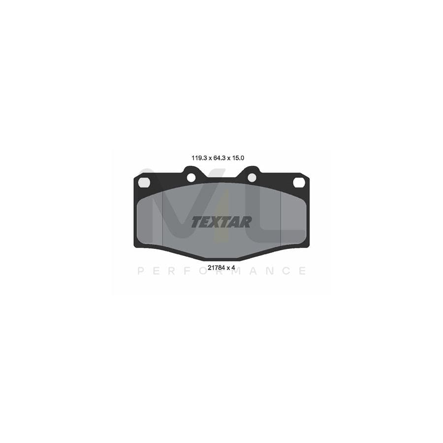 TEXTAR 2178403 Brake pad set not prepared for wear indicator