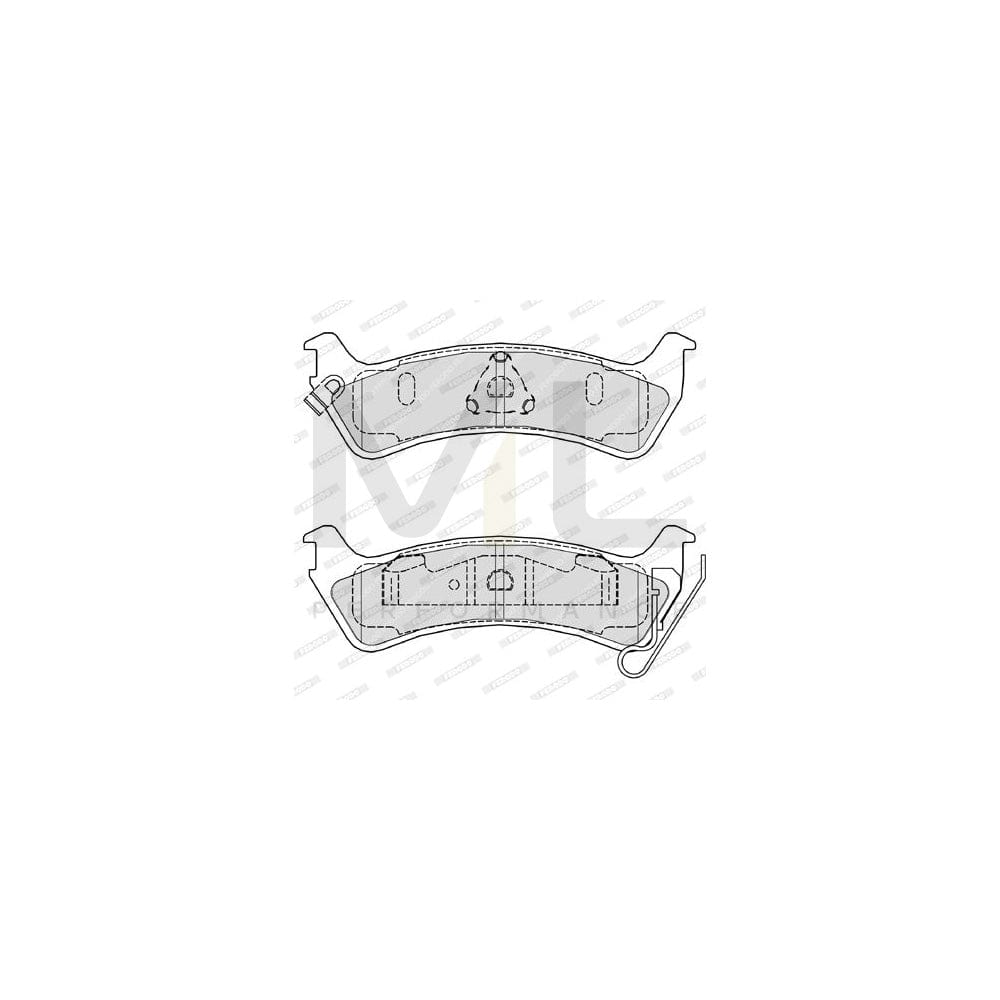 Ferodo Premier FDB1549 Brake Pad Set for Jeep Grand Cherokee I (Zj, Zg) With Acoustic Wear Warning, With Piston Clip, Without Accessories
