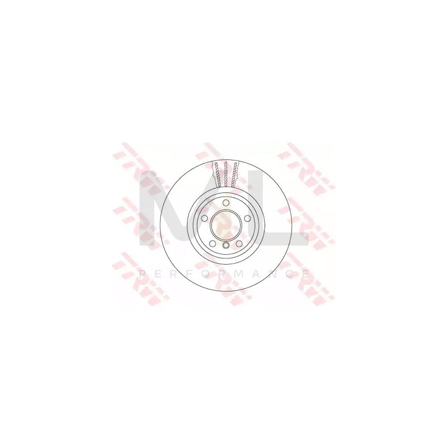 TRW DF6615S Brake Disc Two-piece brake disc, Vented, High-carbon - 1 piece