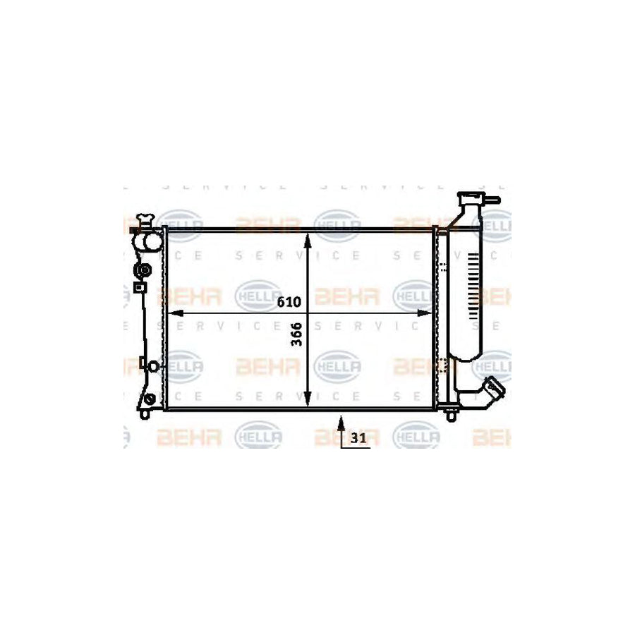 Hella 8MK 376 717-501 Engine Radiator For Citro?n Xsara