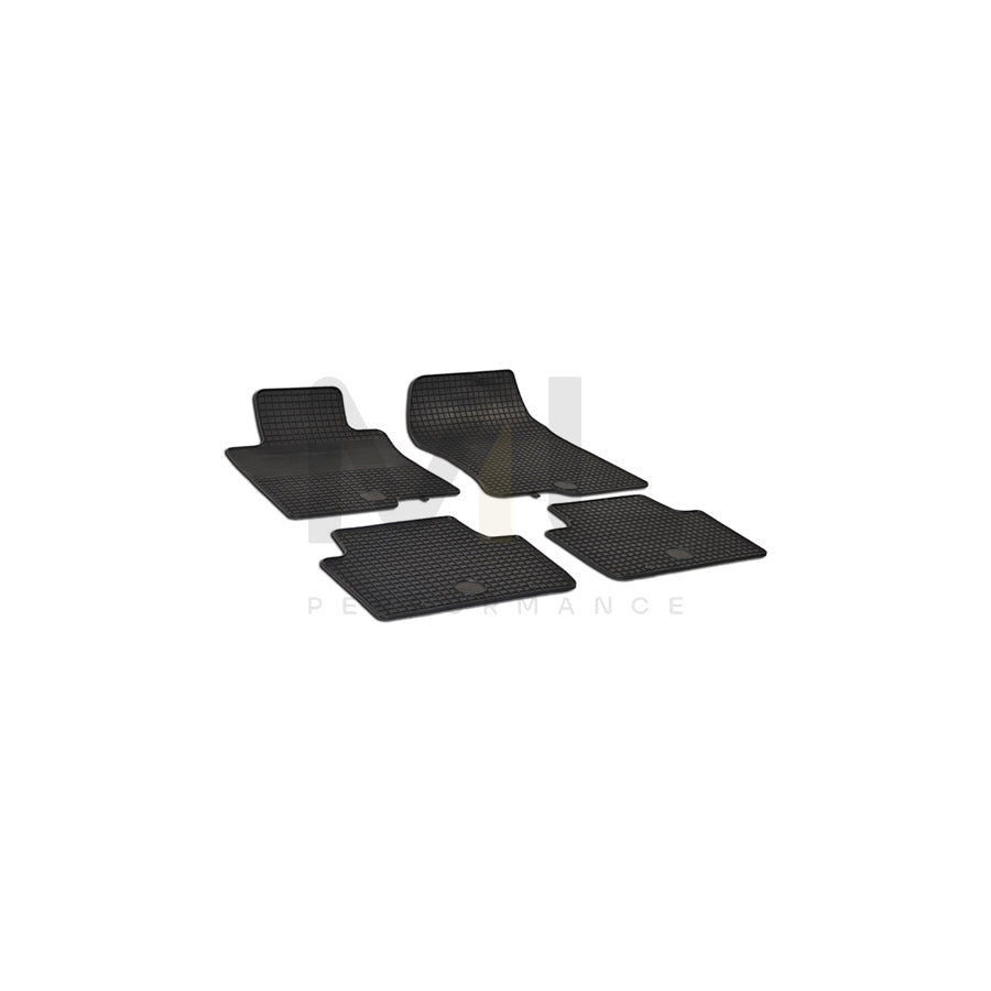 WALSER 50343 Floor mat set for HONDA ACCORD Elastomer, Front and Rear, Quantity: 4, Black