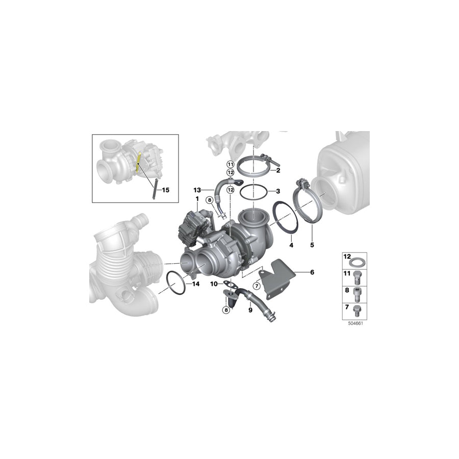Genuine BMW 11428515004 G30 G31 G12 Return Pipe (Inc. X4 30dX, 730LdX & X6 30dX)