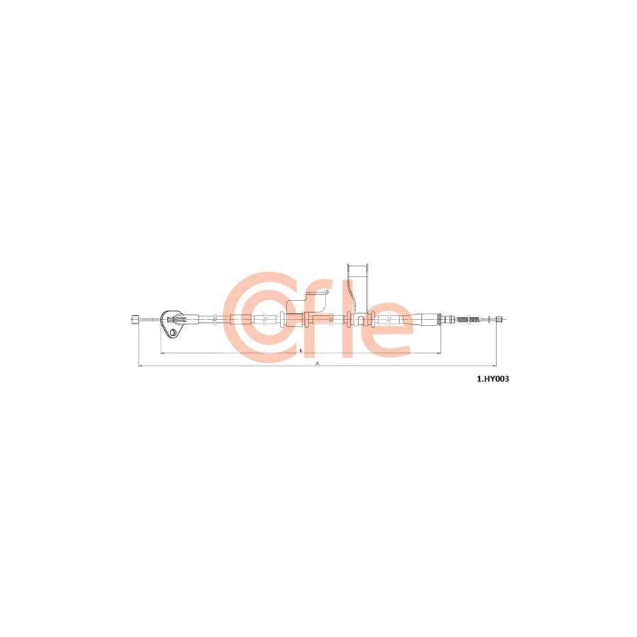Cofle 1.Hy003 Hand Brake Cable for Hyundai I10 I (Pa)