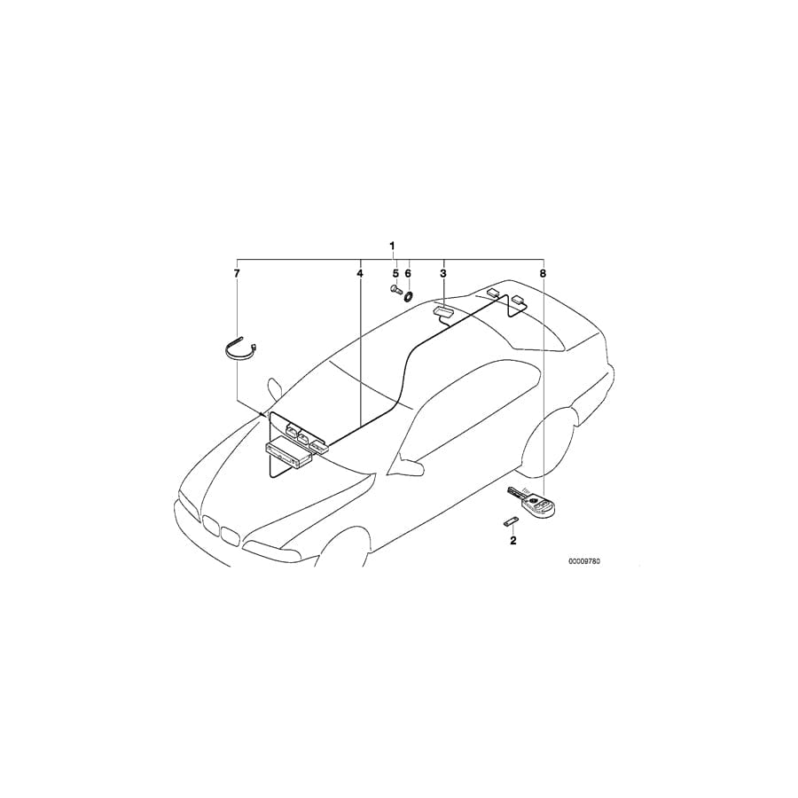 Genuine BMW 65258364084 E39 Amplifier/Trap Circuit 433MHZ (Inc. 523i, 528i & 520i)