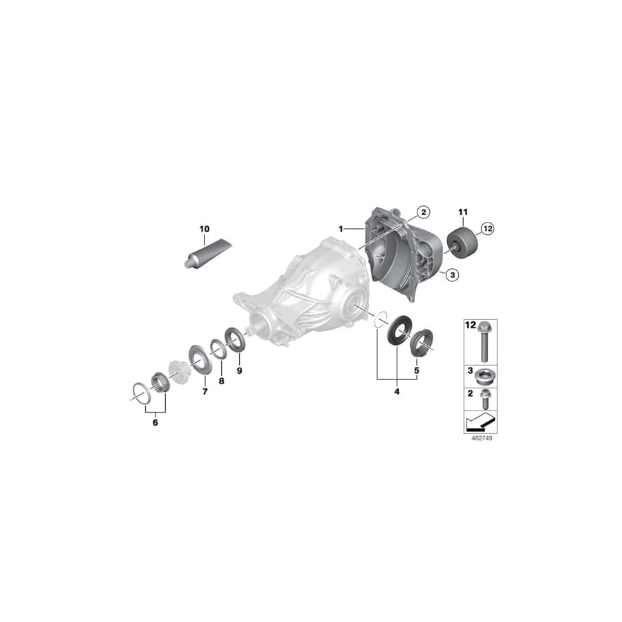 Genuine BMW 33506852836 F01 F11 F12 Vibration Absorber Right 42HZ (Inc. 530d 155kW, ALPINA B7X & 750i)