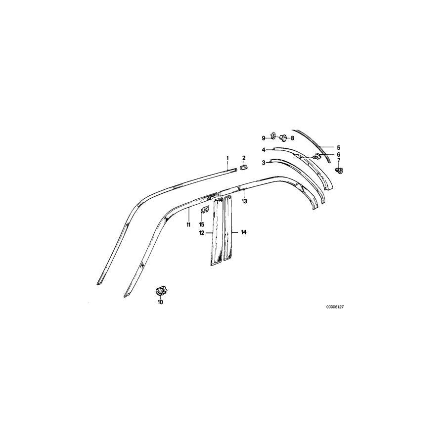 Genuine BMW 51341876146 E30 Covering Right (Inc. 324d, 325ix & 316)