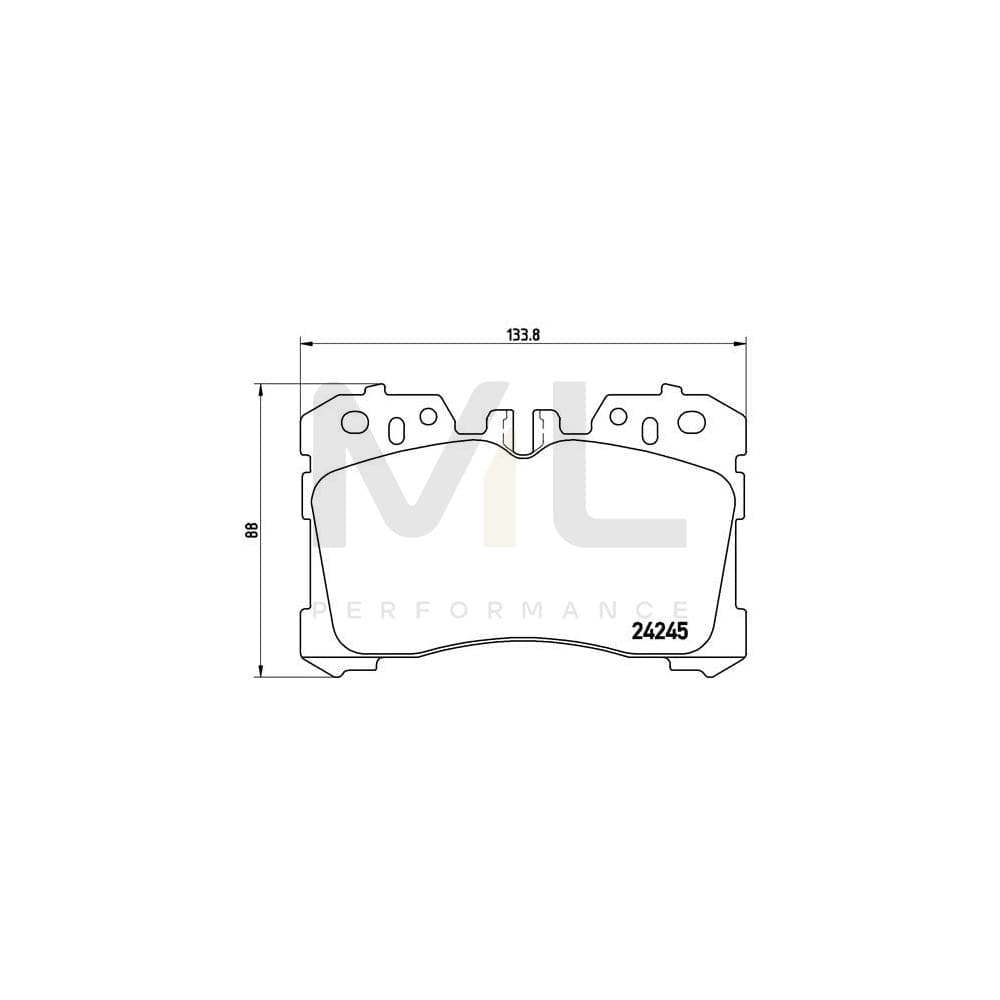 Brembo P 83 075 Brake Pad Set For Lexus Ls Prepared For Wear Indicator