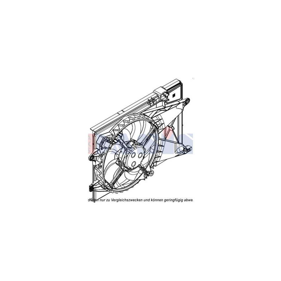 AKS Dasis 528050N Fan, Radiator for Chevrolet Aveo