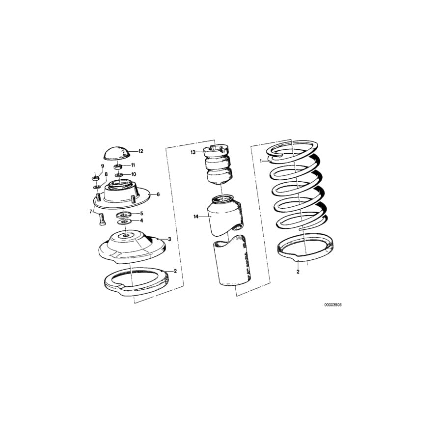 Genuine BMW 31331115479 E21 Coil Spring (Inc. 320, 320i & 316)