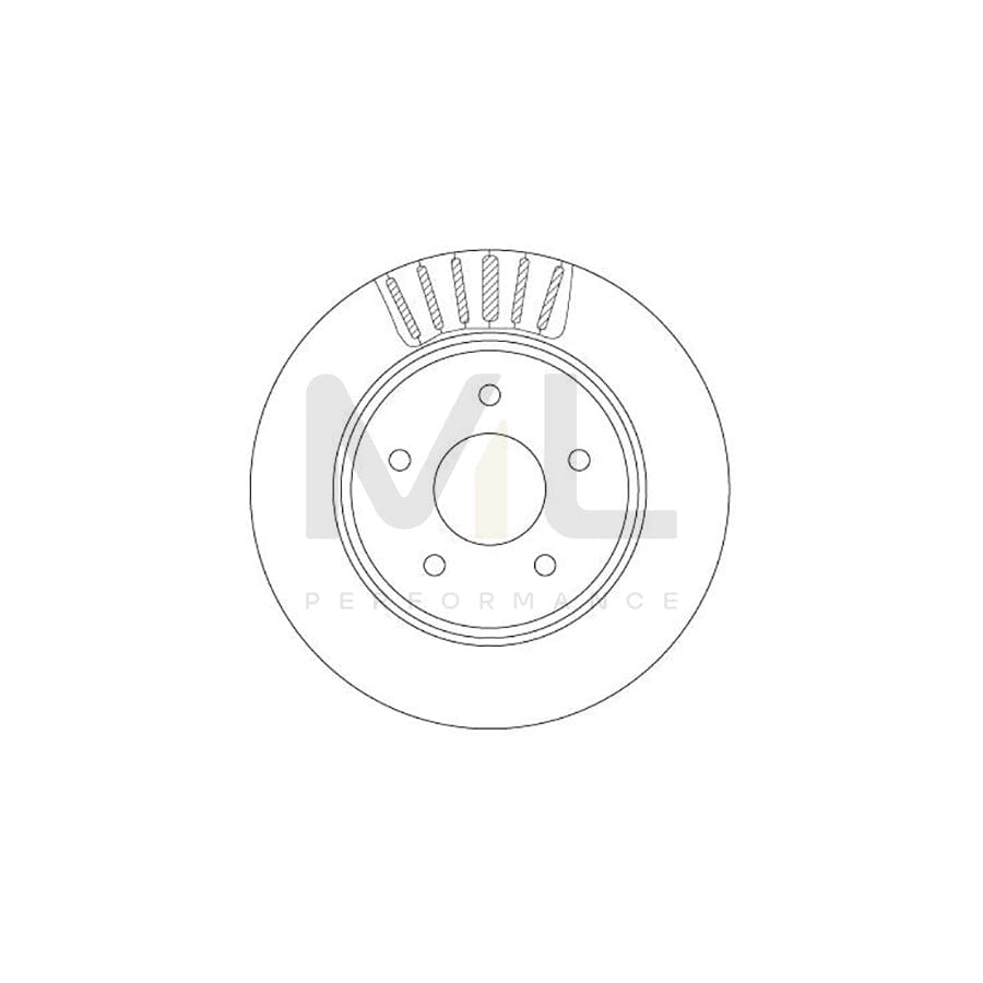 TRW DF6789 Brake Disc Vented, Painted - 1 piece