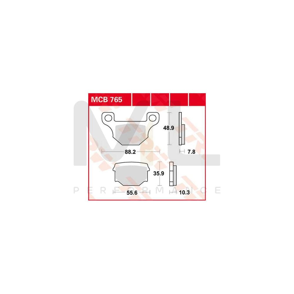 TRW Organic Allround Mcb765 Brake Pad Set