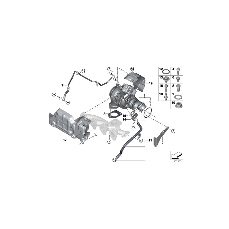 Genuine BMW 11658575459 Heat Resistant Plate (Inc. One D, Cooper SD ALL4 & Cooper D 2.0)