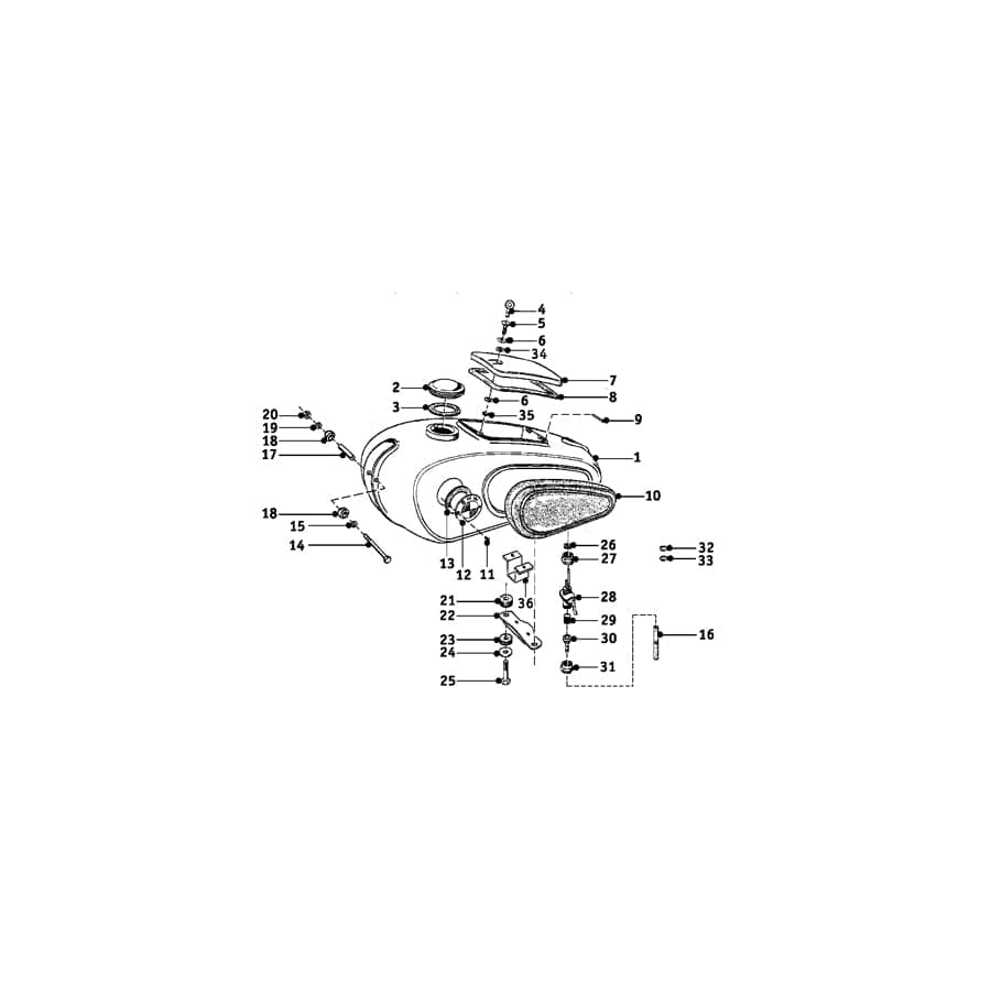 Genuine BMW 16110009950 Tank Bracket, Rear U-BÜGEL (Inc. R26)