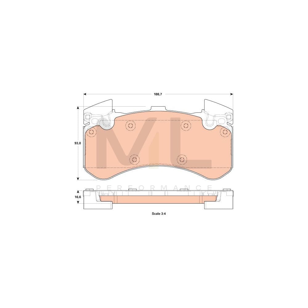 TRW Gdb1911 Brake Pad Set Prepared For Wear Indicator