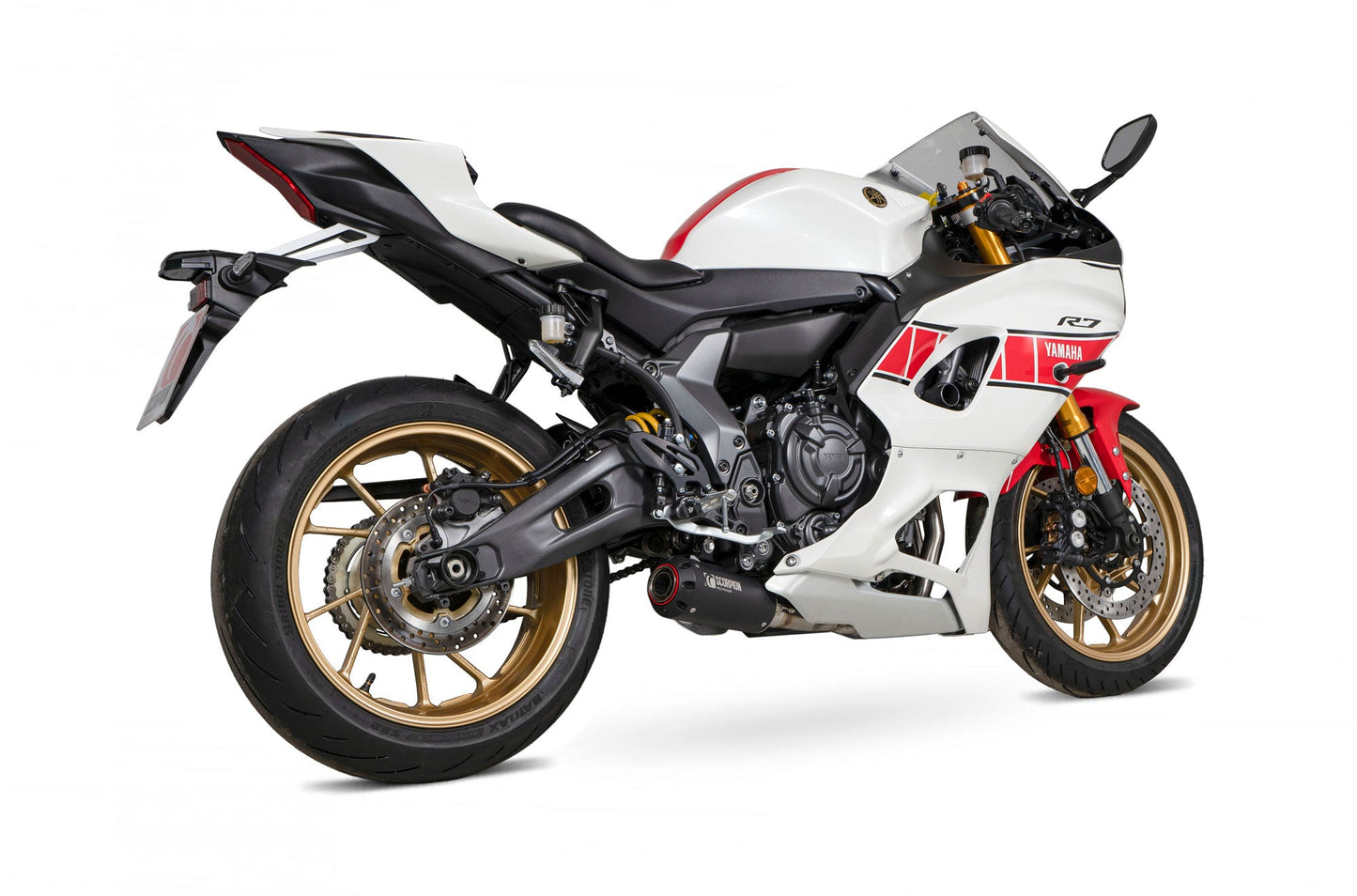 Scorpion PYA120SYSBCER Yamaha YZF R7 Red Power Full System - Black Ceramic Coated Sleeve | ML Performance UK UK