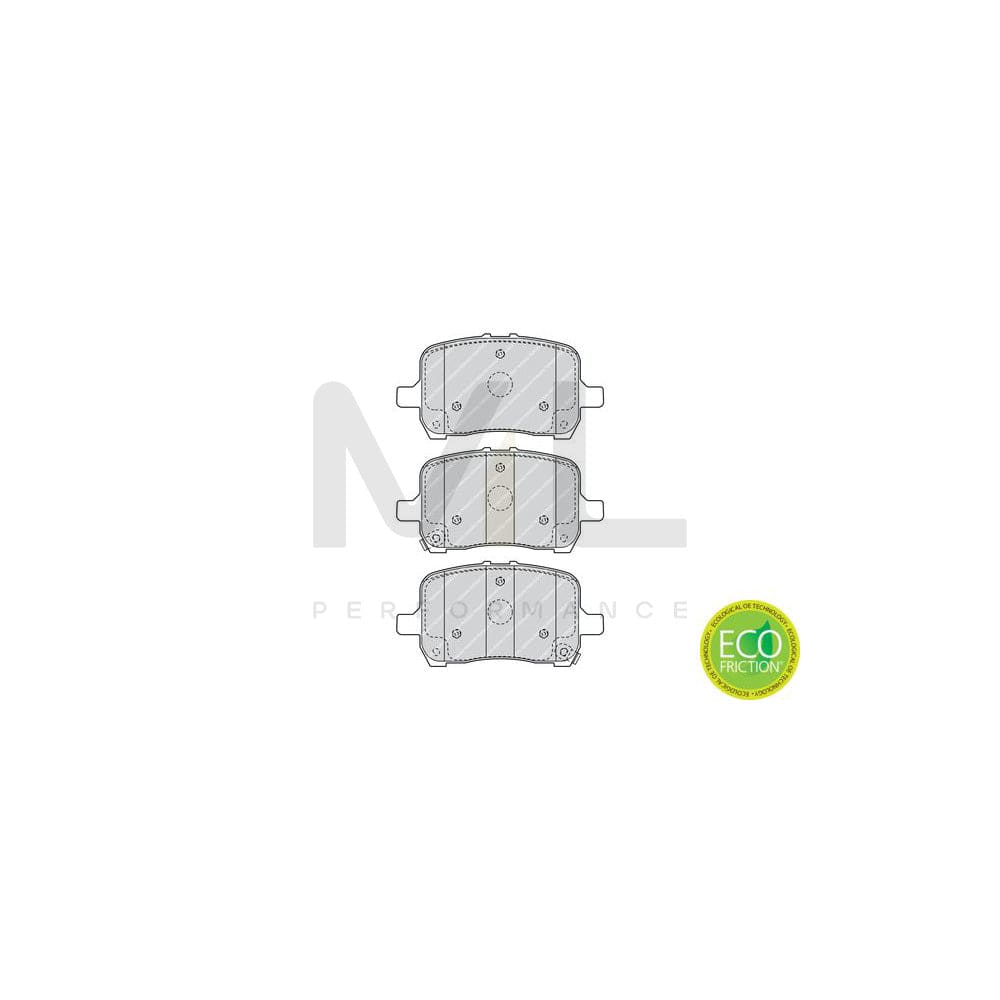 Ferodo Premier Eco Friction FDB4406 Brake Pad Set With Acoustic Wear Warning, With Accessories