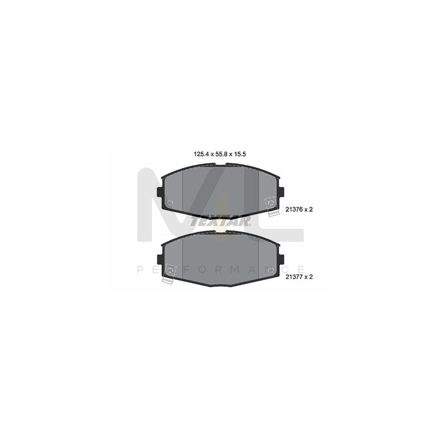 TEXTAR 2137601 Brake pad set with acoustic wear warning