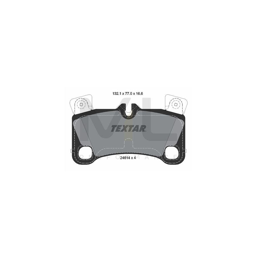 TEXTAR 2461401 Brake pad set prepared for wear indicator, with counterweights