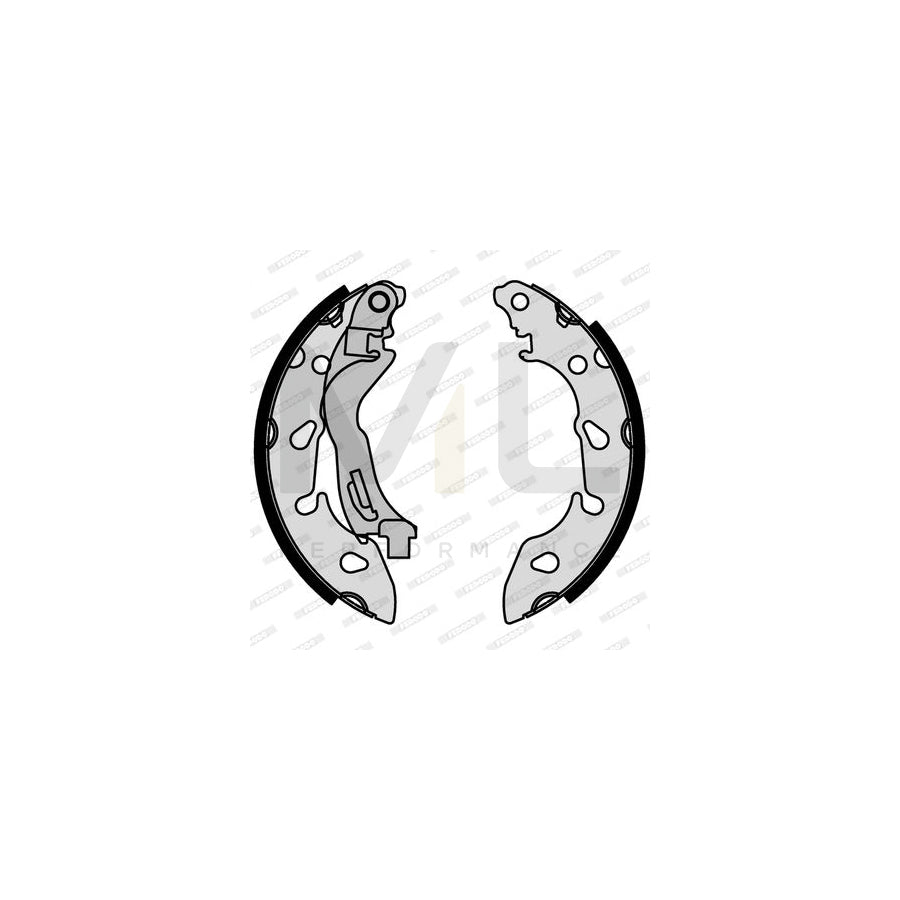 Ferodo FSB4188 Brake Shoe Set With Handbrake Lever, Premier