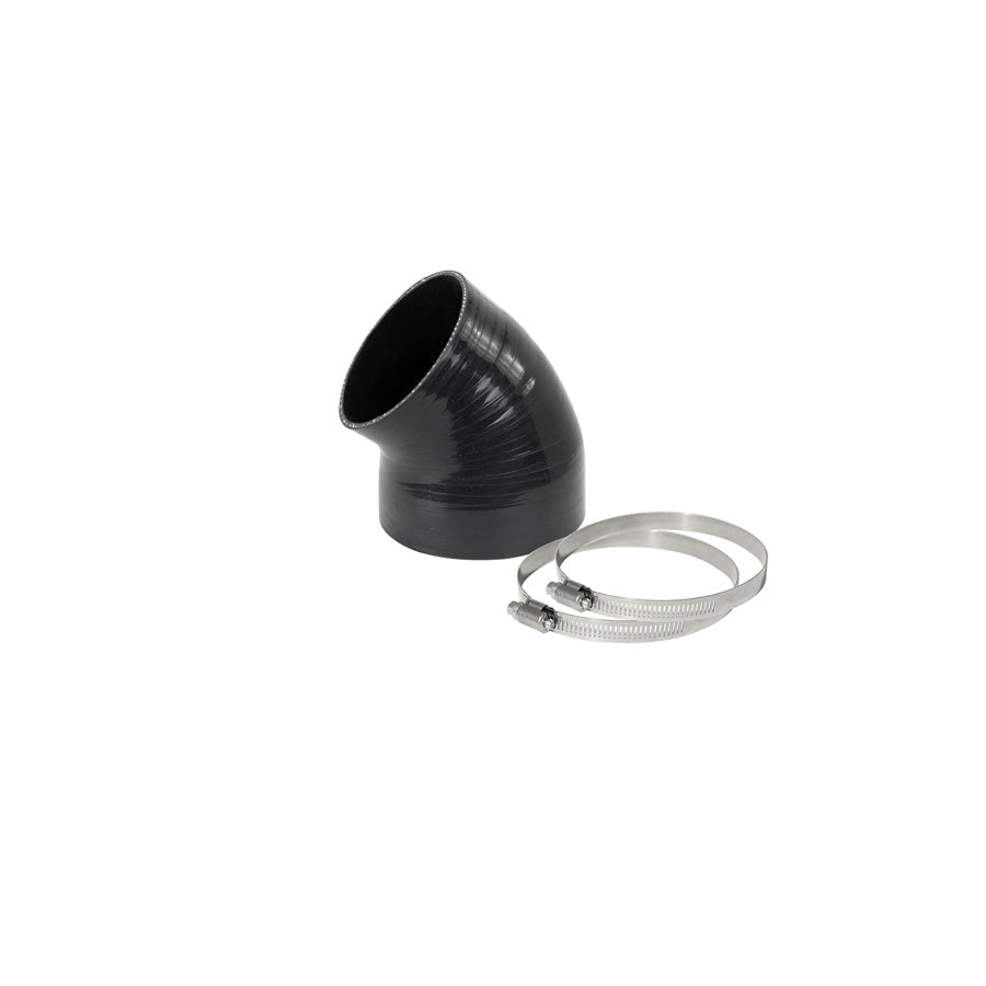 aFe 59-00085 (4-1/8 IN ID to 3-1/2 IN ID x 49 Deg.) Elbow Reducing Coupler - Black Replacement Coupling Kit