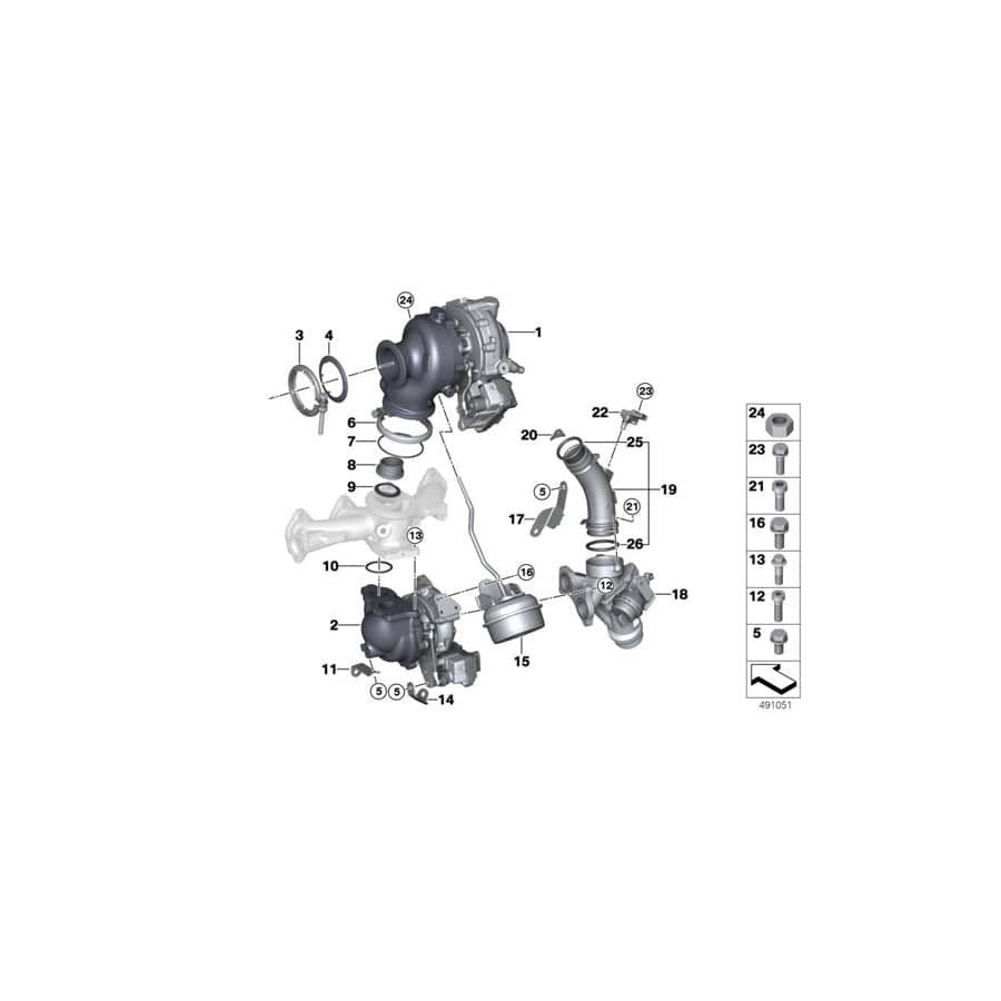 Genuine BMW 11658584254 F48 O-Ring 39,4X5,33 (Inc. X1 25dX)