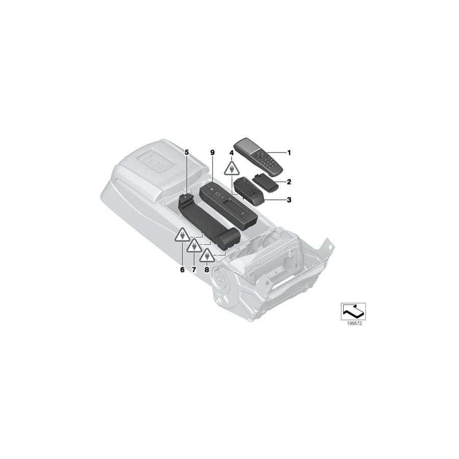 Genuine BMW 84109223773 F01 G11 Charge Cradle For Bluetooth Receiver (Inc. Ghost EWB, 740LdX & 740LeX)