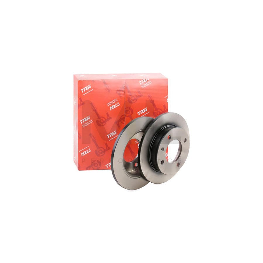 TRW DF1630 Brake Disc for FORD FIESTA Solid, Painted, with bolts/screws - 1 piece