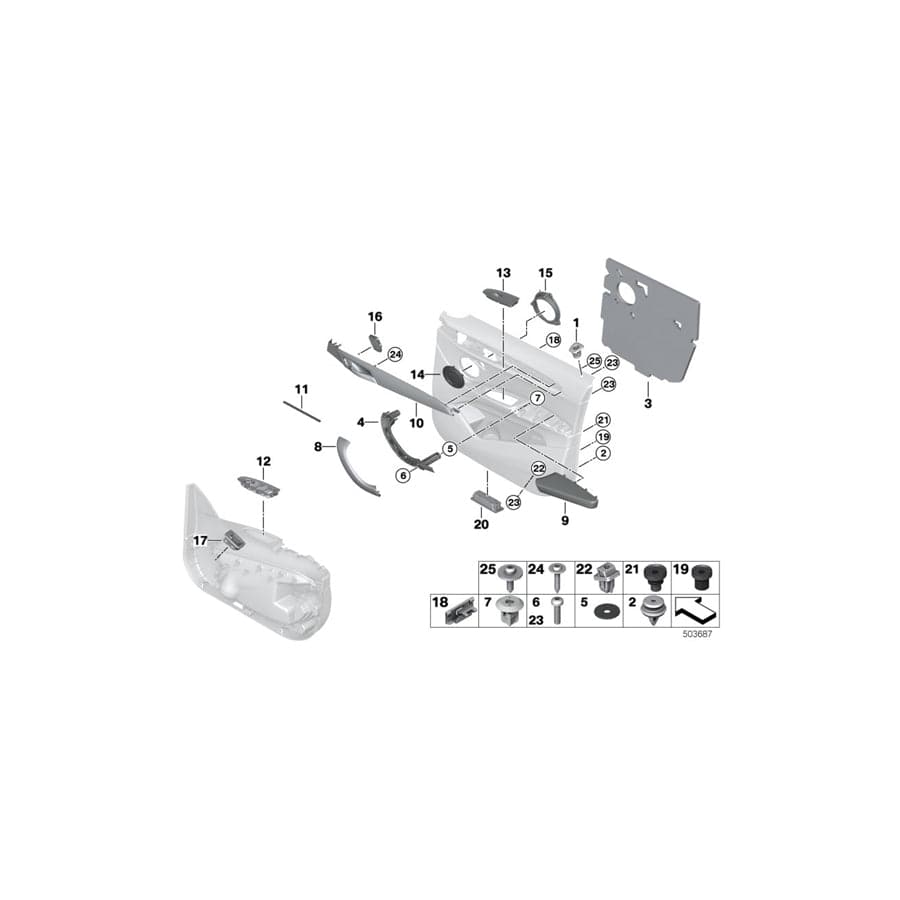 Genuine BMW 51417399581 F48 Decor Strip, Left OXIDSILBER (Inc. X1 20dX, X1 20d & X1 18d)
