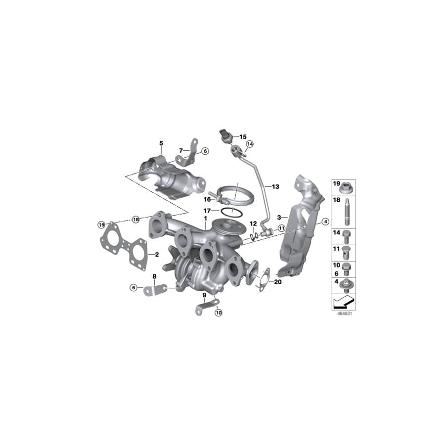 Genuine BMW 11658584205 F56 F55 F40 Support (Inc. 218dX, Cooper SD ALL4 & 220dX)