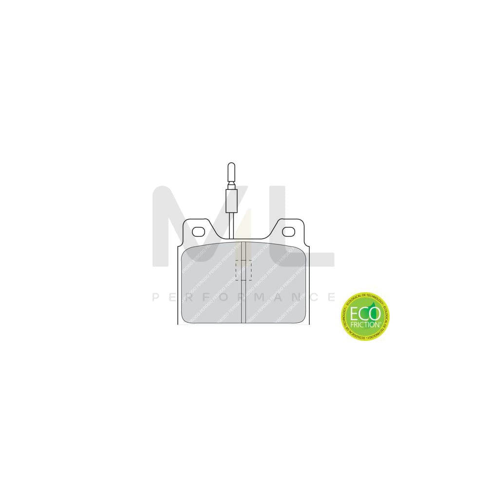 Ferodo Premier Eco Friction FDB71 Brake Pad Set Incl. Wear Warning Contact, Without Accessories