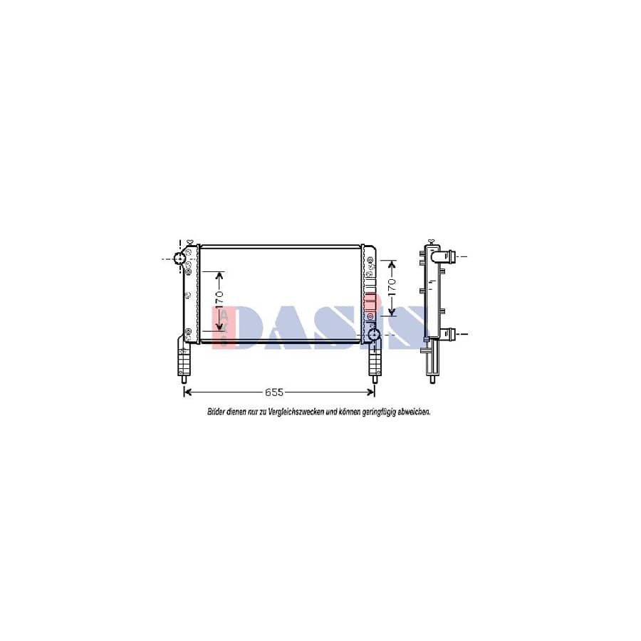 AKS Dasis 080056N Engine Radiator for Fiat Doblo