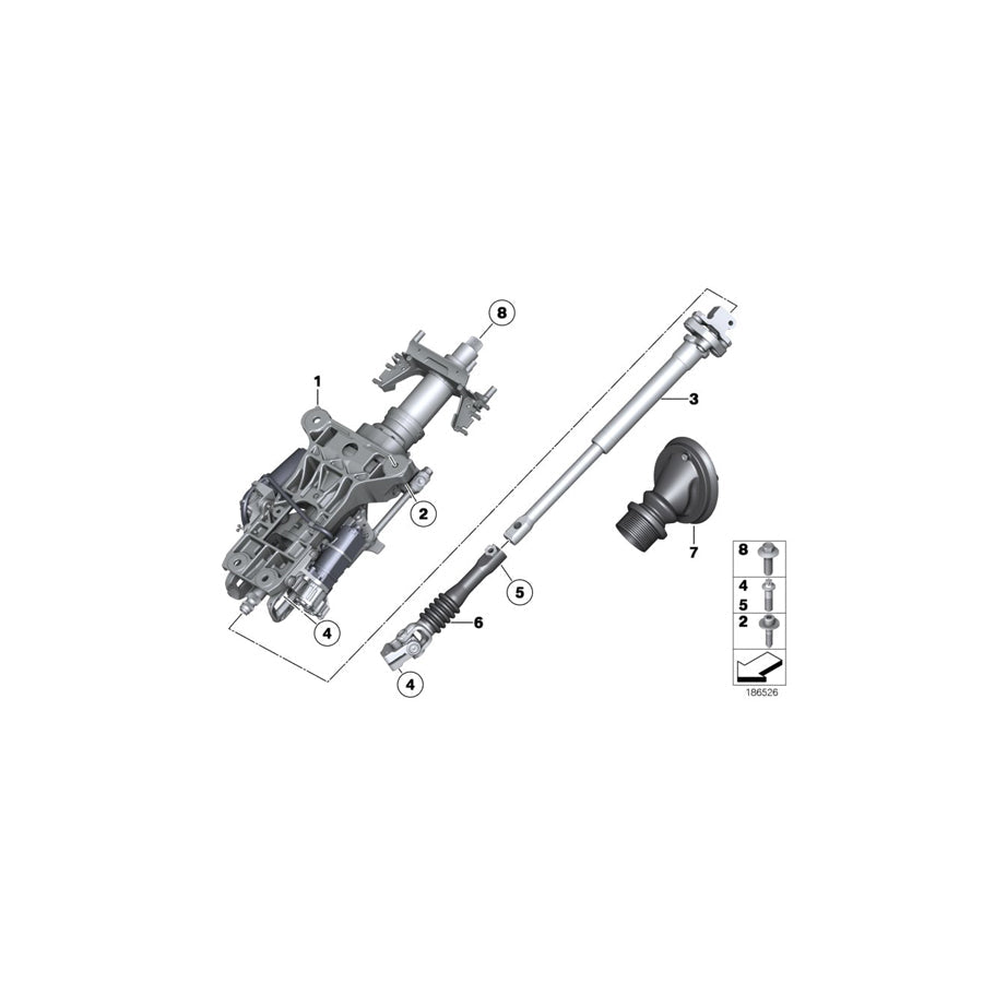 Genuine BMW 32306776109 F12 F07 F13 Lower Joint Assy (Inc. 530i, 520d ed & 740Li)
