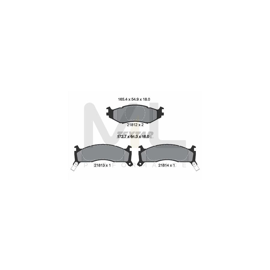 TEXTAR 2181201 Brake pad set with acoustic wear warning