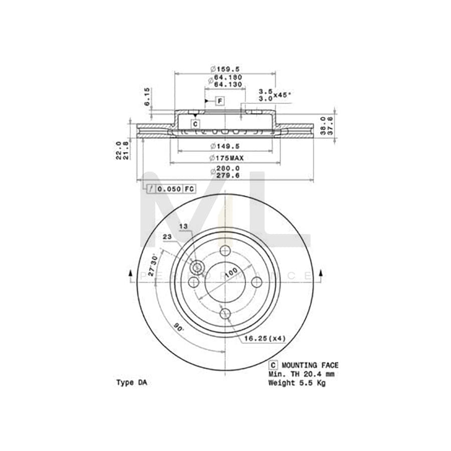 brembo-09-a761-10-brake-disc-internally-vented-high-carbon