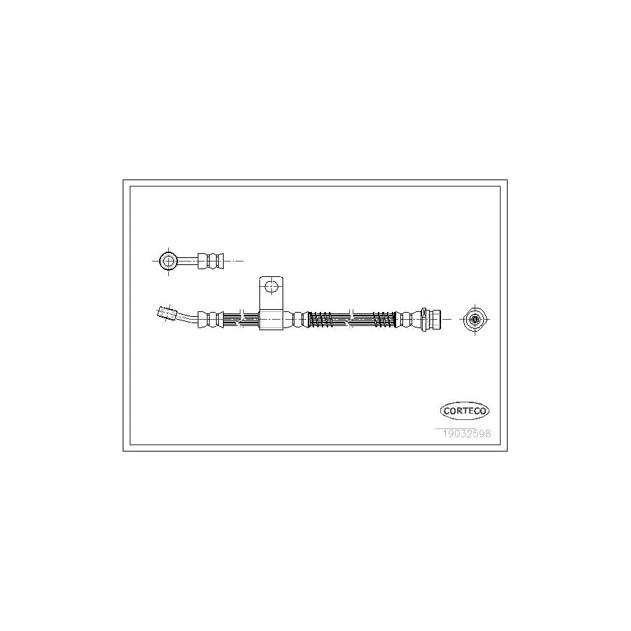 Corteco 19032598 Brake Hose for Hyundai Amica / Atoz (MX)