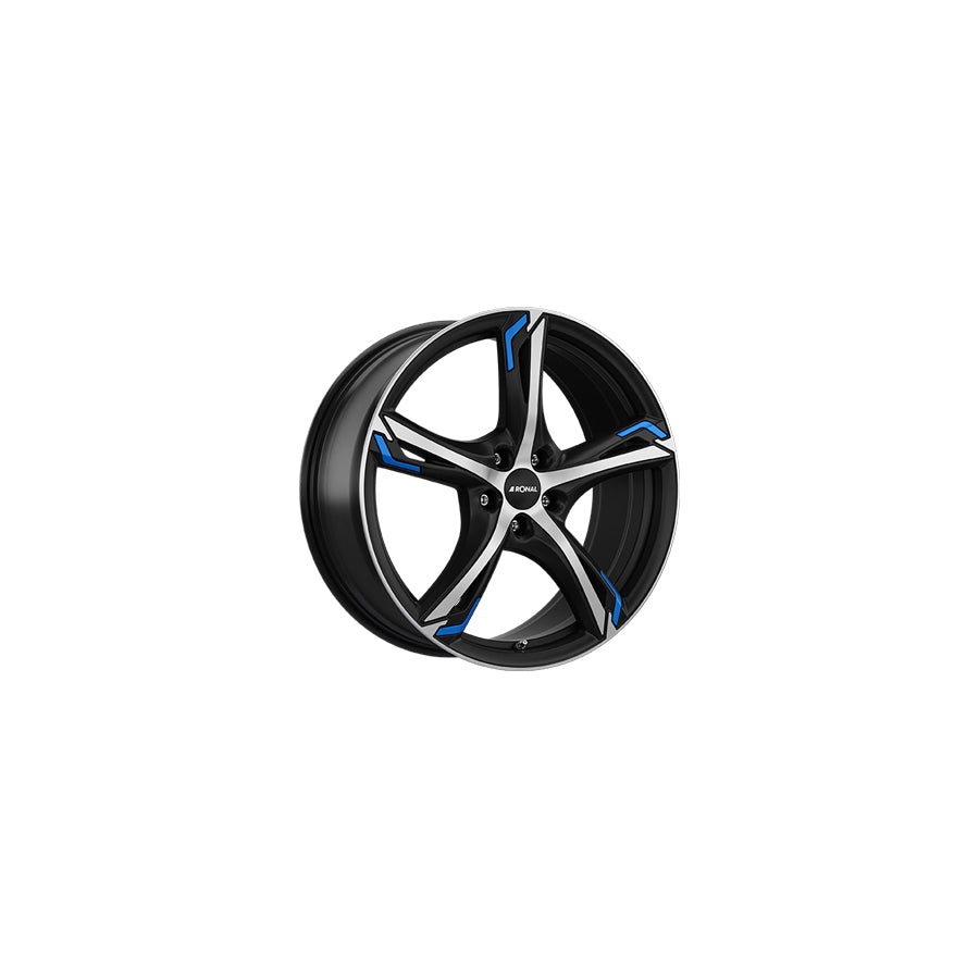 Ronal R62 Blue 7.5x17 ET55 62R7755.251/BLUE Jetblack-Matt-Diamond Cut Blue Wheel